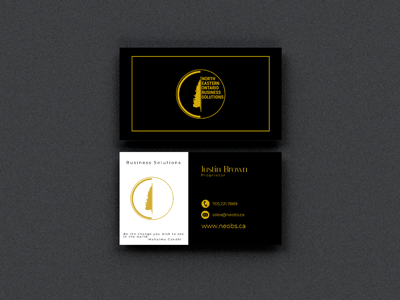 North Eastern Ontario Business Solutions Business Cards - Front and Back